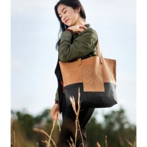 Trades of Hope Leather Suede Merit Large Tote